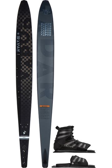Radar 2024 Vapor Pro Build Black Slalom Ski with Vector BOA Boot & Vector BOA ARTP
