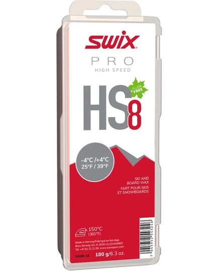 Swix HS8 Wax (Red -4C To 4C) 180g
