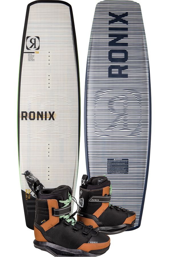 Ronix 2024 Kinetik Project Spring Box 2 Cable Park Wakeboard with Diplomat EXP Boots