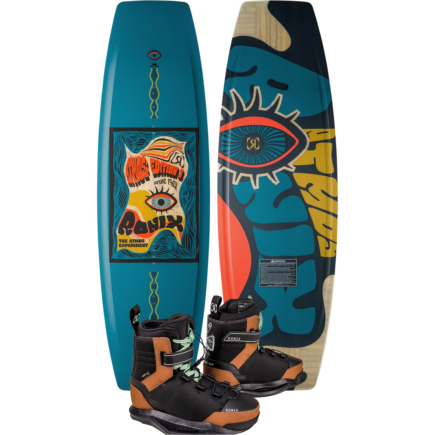 Photo of Ronix 2025 Atmos Cable Park Wakeboard With Diplomat Exp Boots by Ronix
