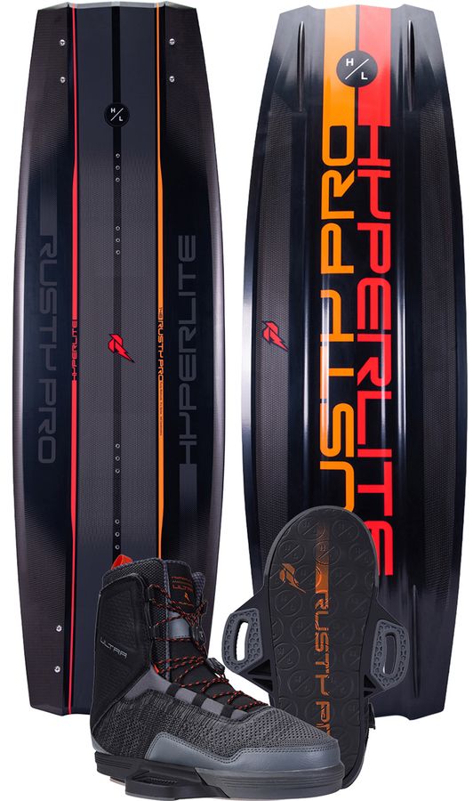 Hyperlite 2024 Rusty Pro Wakeboard with 2025 Ultra Boots