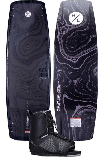 Hyperlite 2024 Cryptic Wakeboard with Team Open Toe Boots