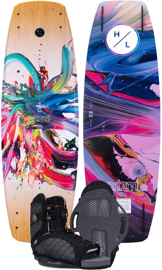 Hyperlite 2024 Prizm Ladies Wakeboard with 2025 Syn Boots