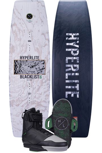 Hyperlite 2024 Blacklist Cable Park Wakeboard with 2025 Scout Boots