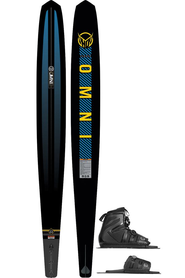 HO 2024 Carbon Omni Slalom Ski with 2025 Stance 130 Atop Boot & RTP