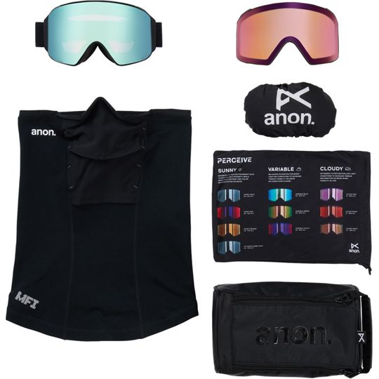 Anon 2026 M4 Goggles (Cylindrical) + Bonus Lens + MFI Face Mask