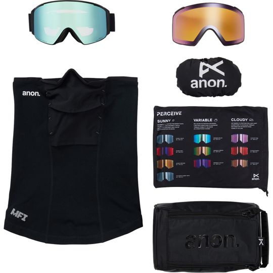 Anon 2026 M4S Goggles (Cylindrical) + Bonus Lens + MFI Face Mask