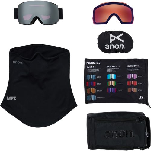 Anon 2026 M5 Goggles (Low Bridge) + Bonus Lens + MFI Face Mask