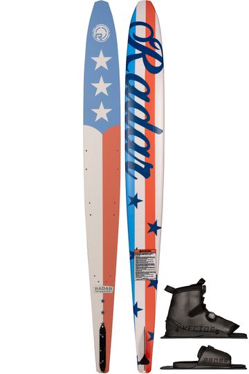 Radar 2025 Senate Pro Build Americana Slalom Ski with Carbitex Vector BOA Boot & Carbitex Vector BOA ARTP