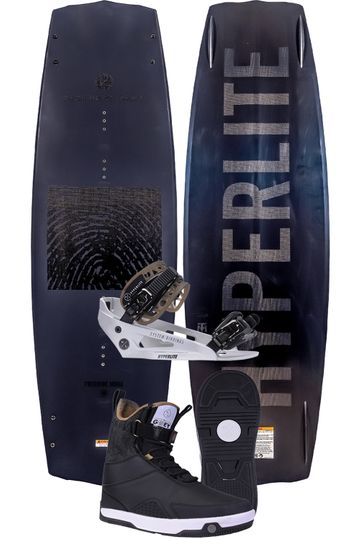 Hyperlite 2025 Blueprint Loaded Wakeboard with Gooey Boots & White System Bindings