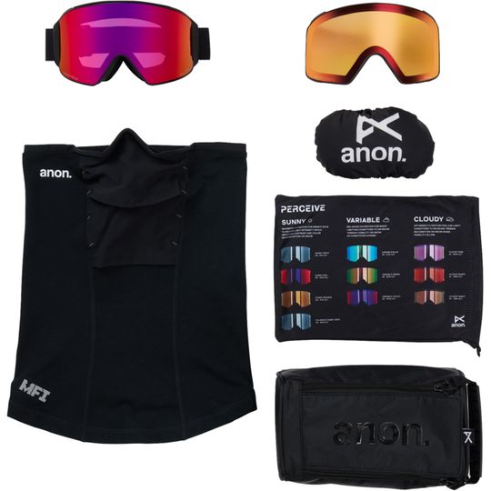 Anon 2026 M4 Goggles (Cylindrical) + Bonus Lens + MFI Face Mask