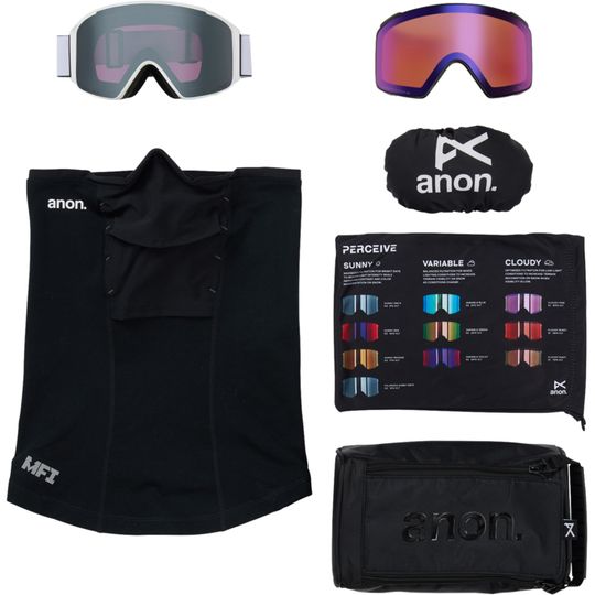 Anon 2026 M4S Goggles (Cylindrical) + Bonus Lens + MFI Face Mask