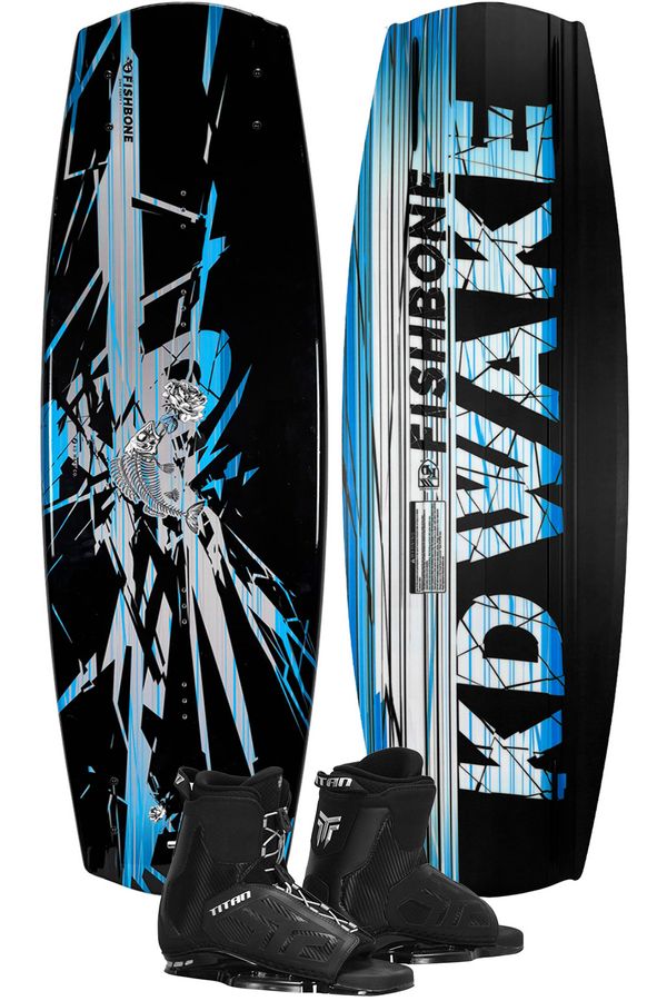 KD 2025 Fishbone Wakeboard with Titan Boots