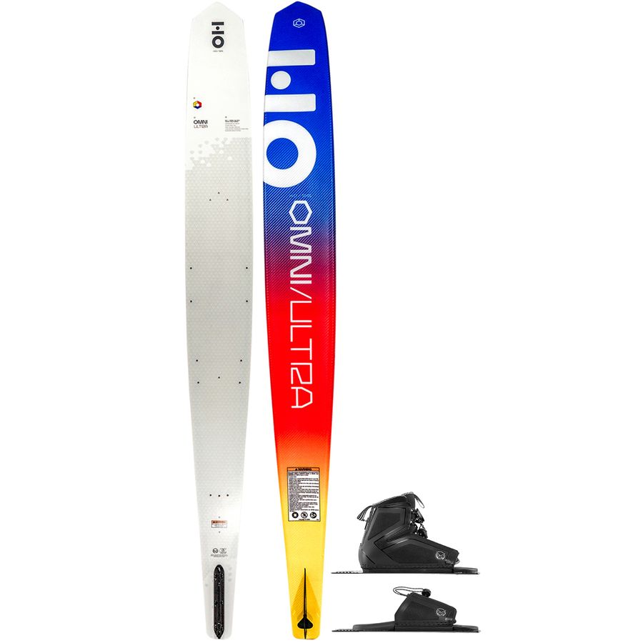 HO 2025 Omni Ultra White Slalom Ski with Stance 110 Boot & RTP