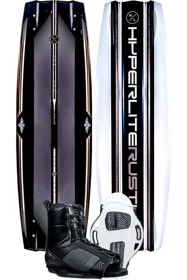 Hyperlite 2025 Rusty Pro Wakeboard with Team Open Toe Boots