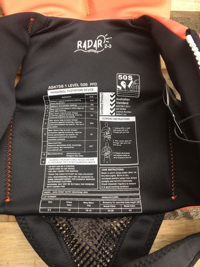 Radar 2024 Junior Girls 2-3 W/Collar - Non Approved Sample. C102