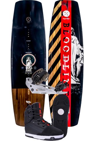 Hyperlite 2025 Bloodline Cable Park Wakeboard with Distortion Boots &amp; White System Bindings