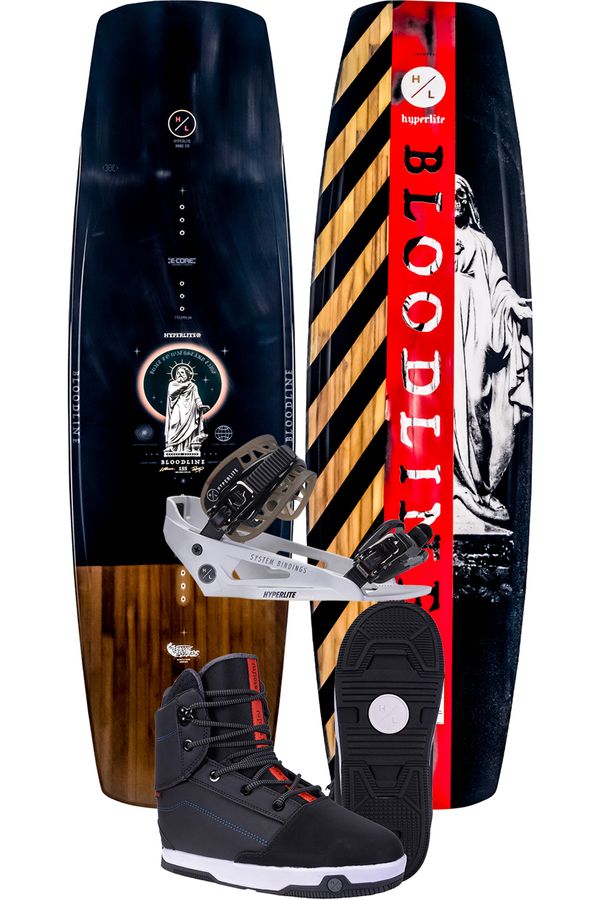 Hyperlite 2025 Bloodline Cable Park Wakeboard with Distortion Boots & White System Bindings