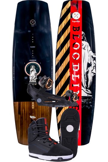 Hyperlite 2025 Bloodline Cable Park Wakeboard with Distortion Boots & Black System Bindings