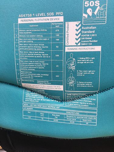 Ivy 2023 Teen Signature Buoyancy Vest 10 - NON APPROVED Sample (C144)