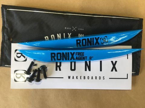 Ronix Free Agent Wakeboard Fins X2  0.8 inch Blue. (C194)