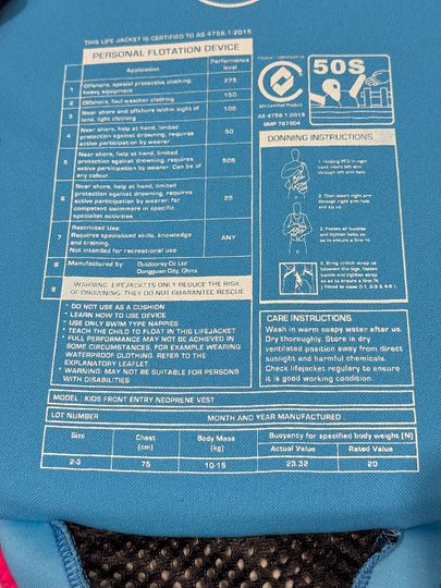 Ivy 2025 JNR GIRLS VEST 2-3 - NON APPROVED (C66)