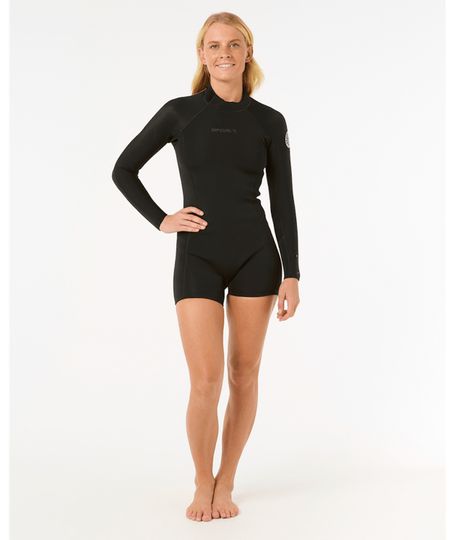 Rip Curl 2026 Womens Dawn Patrol 2mm B/Zip L/SL Springsuit