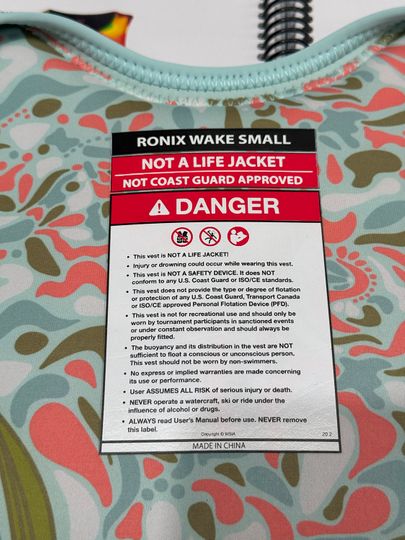 Ronix 2025 Lyric Impact vest S - NON APPROVED SAMPLE (C112)