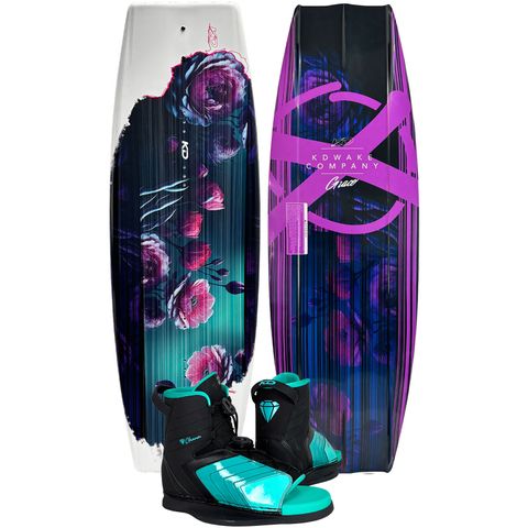 KD 2026 Grace Ladies Wakeboard with Teal Charm Boots