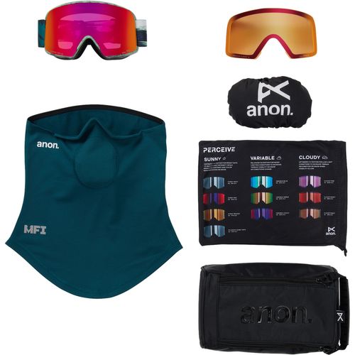 Anon 2026 M6 Goggles (Low Bridge) + Bonus Lens + MFI Face Mask