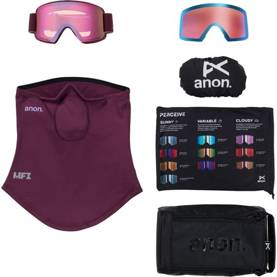 Anon 2026 M6S Goggles (Low Bridge) + Bonus Lens + MFI Face Mask