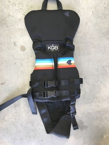 KGB KGB Jnr BOYS VEST W/ Collar Black 0-1 - Non Approved sample (C116)