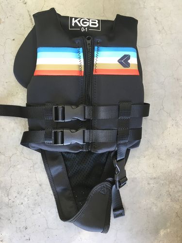 KGB KGB Jnr BOYS VEST W/ Collar Black 0-1 - Non Approved sample (C116)