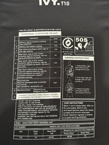 Ivy 2025 TEEN CAPRI VEST Size Teen 10 -NOT APPROVED (C36)