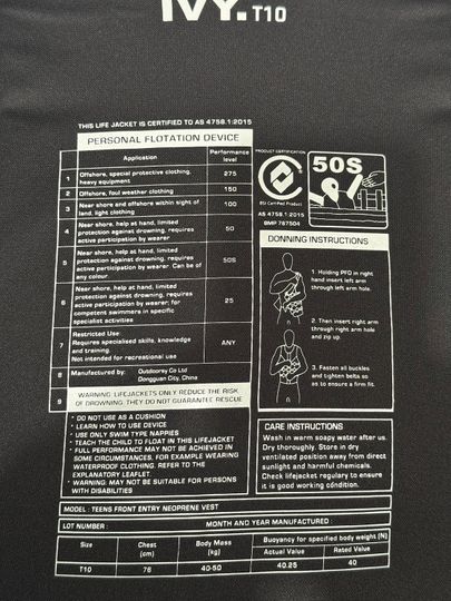 Ivy 2025 TEEN CAPRI VEST Size Teen 10 -NON APPROVED (C36)