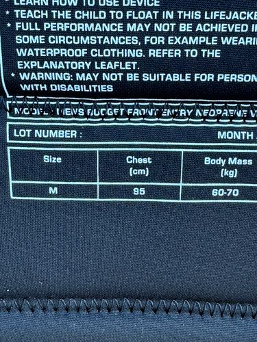 Ronix 2026 Blackjack Vest M - NON Approved Sample (C88)