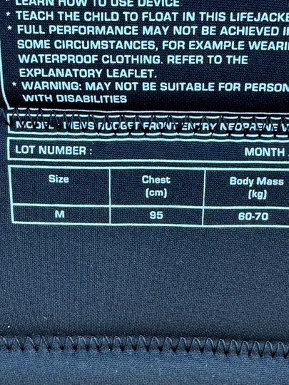 Ronix 2026 Blackjack Vest M - NON Approved Sample (C88)