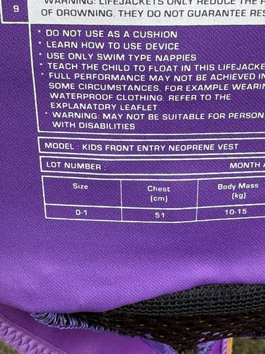 Ivy 2026 Infant Vest W Collar 0-1 - NON APPROVED SAMPLE