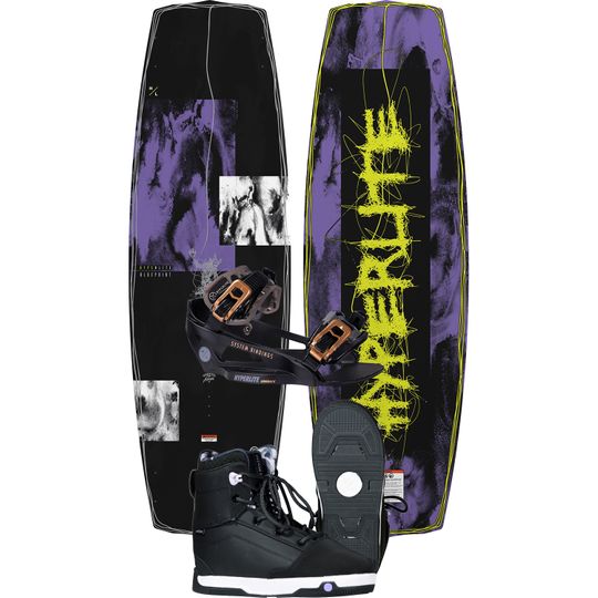 Hyperlite 2027 Blueprint Wakeboard with Distortion Boots & System Low Bindings