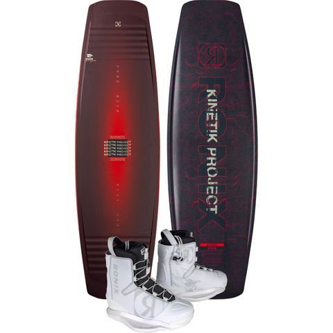 Ronix 2027 Kinetik Project Men's Cable Park Wakeboard with Utopia Boots