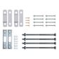 ADI 2 POINT LOCKING BAR LB802 LH WITH INTERNAL LEVER ONLY