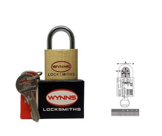 WYNNS 30MM BRASS PADLOCK KA1