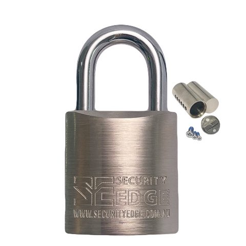 SECURITY EDGE L 50MM PADLOCK, 30MM BORON ALLOY SHACKLE BK