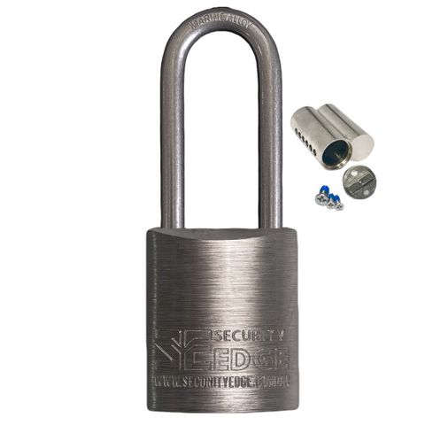 SECURITY EDGE L 45MM PADLOCK, 90MM MARINE ALLOY SHACKLE KDDP