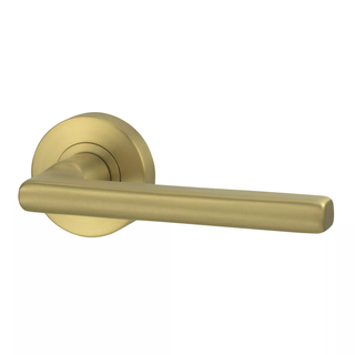 LEVER V4 PASSAGE SET WITH LATCH SATIN BRASS PVD