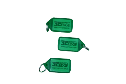 SECURITY EDGE PLASTIC KEY TAG - GREEN