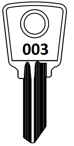 003 FIRE MFB KEY CUT TO CODE