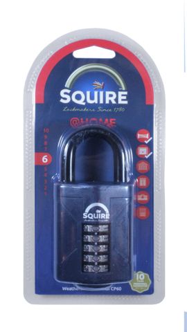 SQUIRE CP60 COMBINATION PADLOCK SHORT SHACKLE