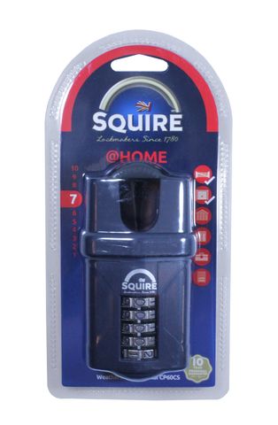 SQUIRE CP60 COMBINATION PADLOCK CLOSED SHACKLE