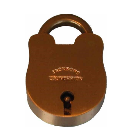 JACKSONS PADLOCKS PROUD RIVETTED BRASS SHACKLE